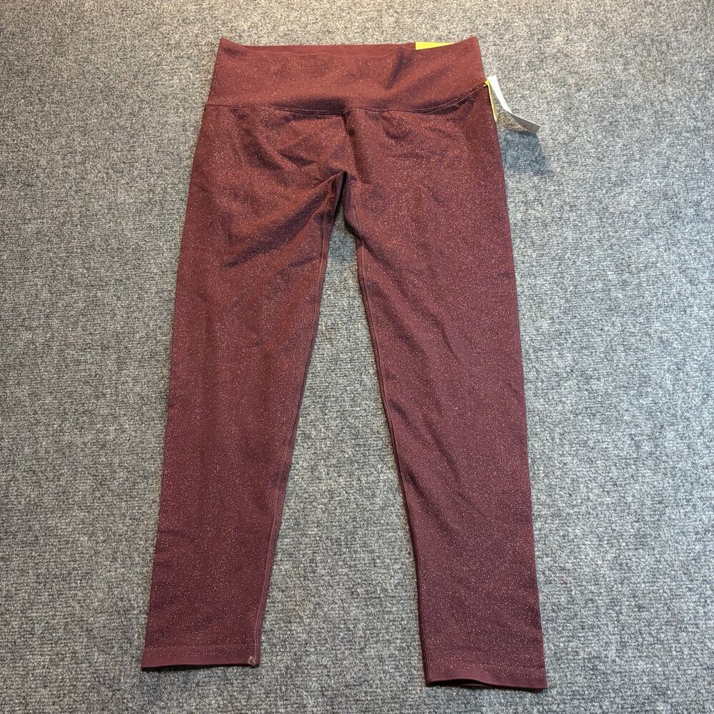 NWT All In Motion Burgundy Heather High Rise Leggings Workout Pants Size XL New